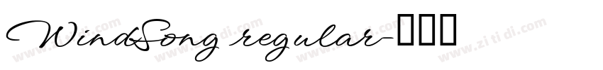 WindSong regular字体转换